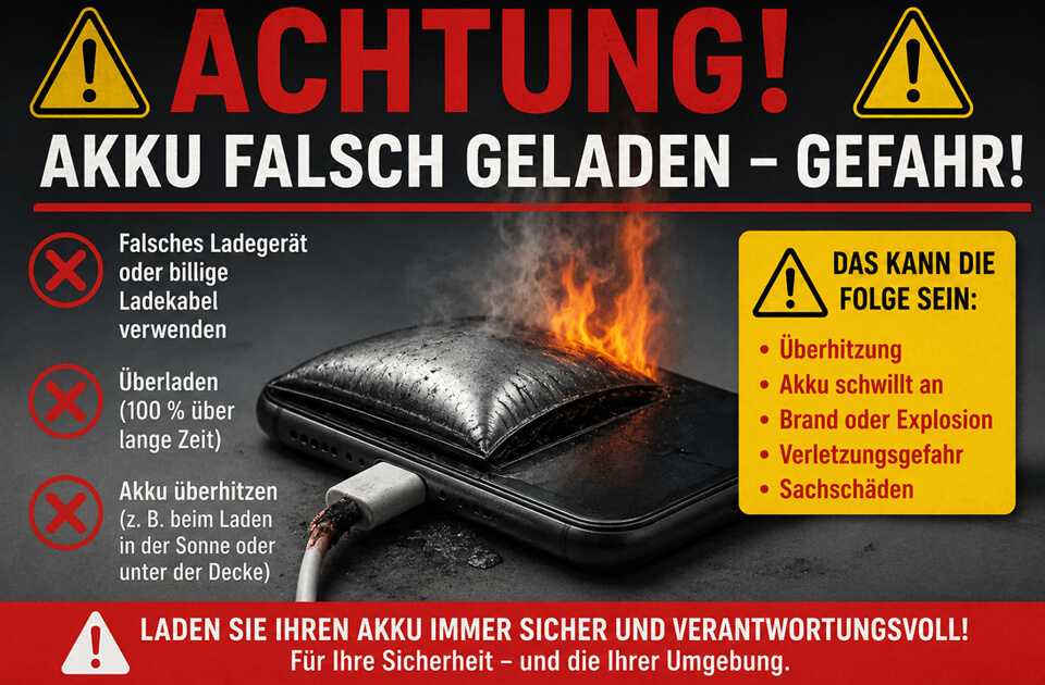 Akkus sicher laden